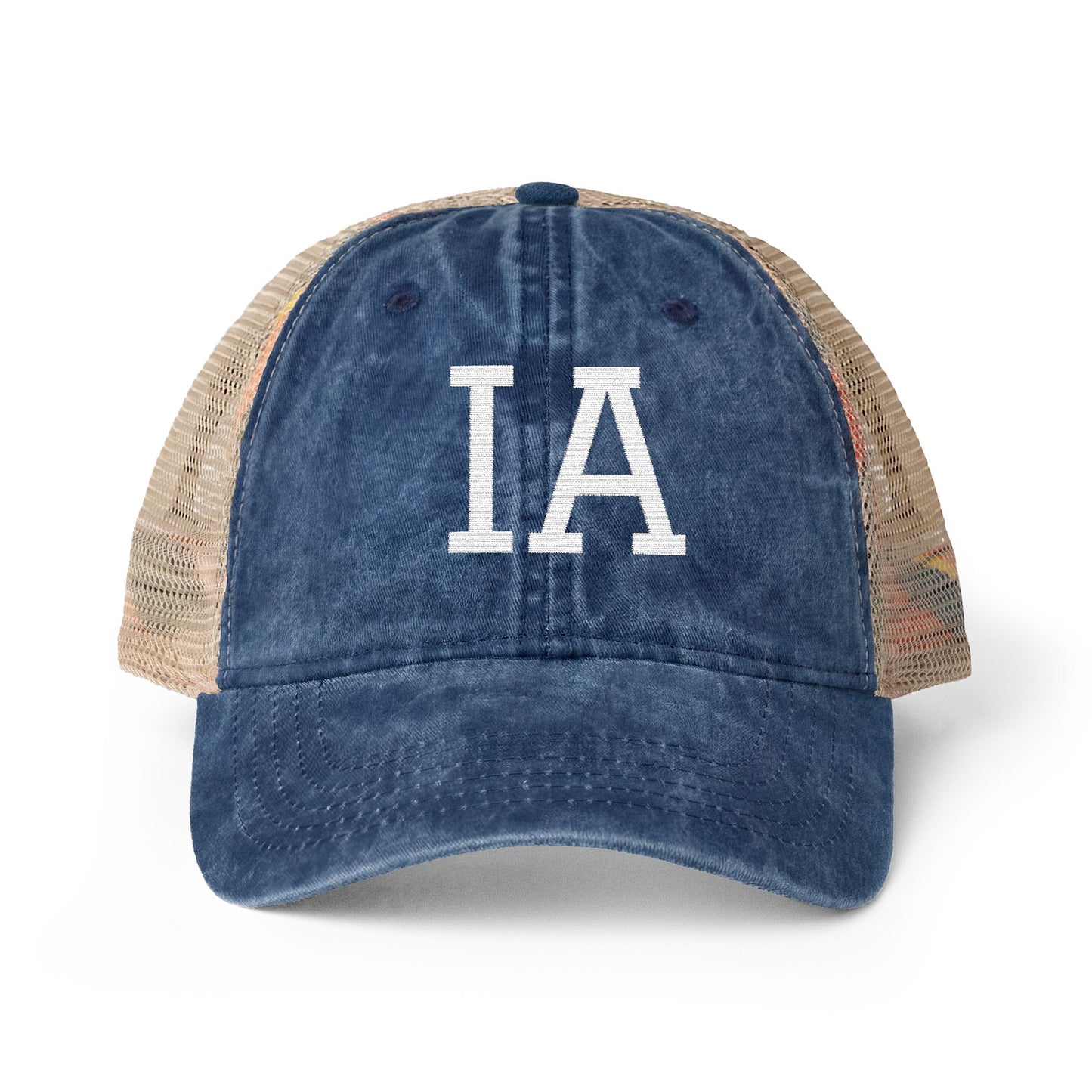 IA Iowa Washed Mesh-Back Cap