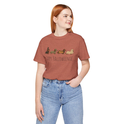 Happy Halloweenie Tee - Cute Dachshund Halloween Shirt