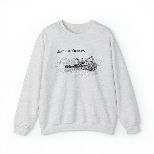 Thank a Farmer Combine Unisex Heavy Blend™ Crewneck Sweatshirt