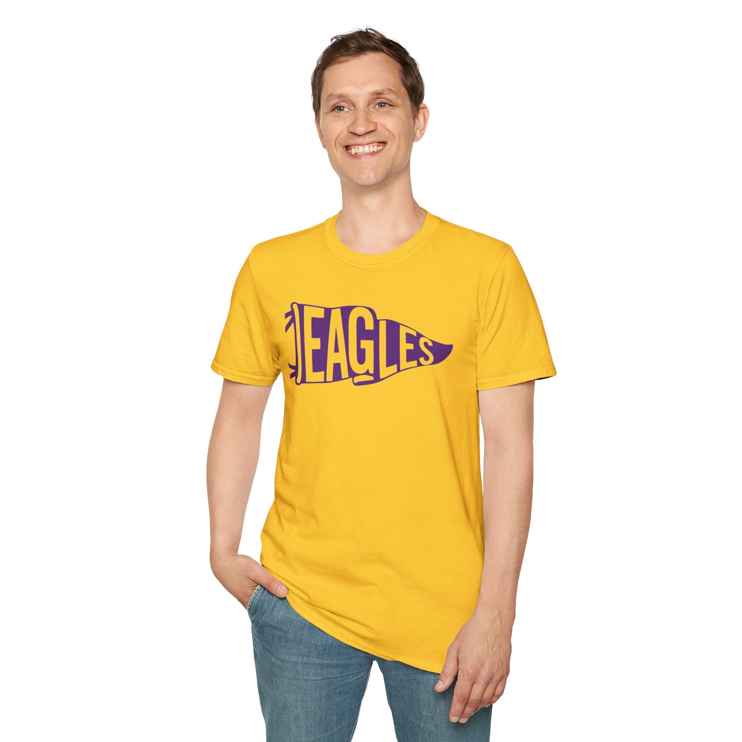 Eagles Fan Vintage Pennant Unisex Soft Style T-Shirt
