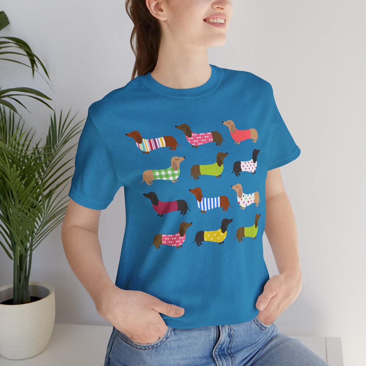 Colorful Dachshund Tee — Cute Wiener Dog Graphic T-Shirt