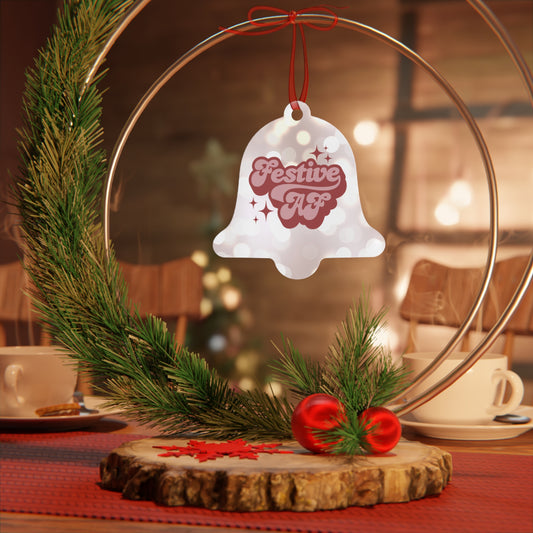 Festive AF Christmas Metal Ornament