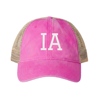 IA Iowa Washed Mesh-Back Cap