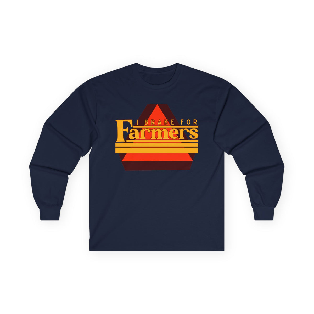 Farmers Retro Stripe Long Sleeve Tee — I Brake For Farmers Graphic Tee