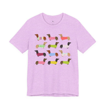 Colorful Dachshund Tee — Cute Wiener Dog Graphic T-Shirt