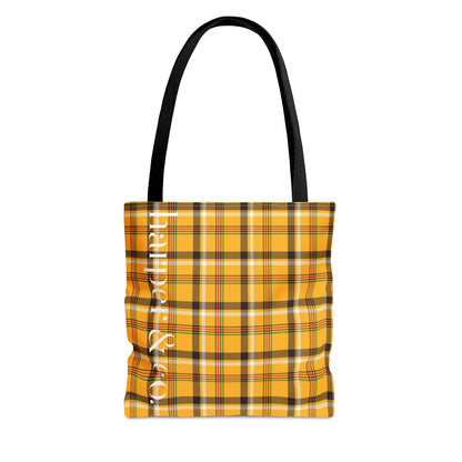 Yellow Plaid Tote Bag