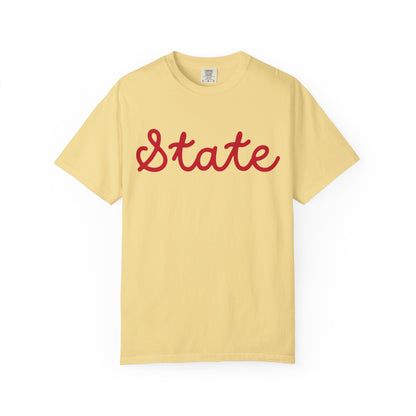 State Script Tee — Minimalist Retro Script T-Shirt