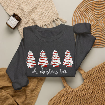 Christmas Tree Crewneck Sweatshirt — "oh, christmas tree" Candy Cane Tree Design
