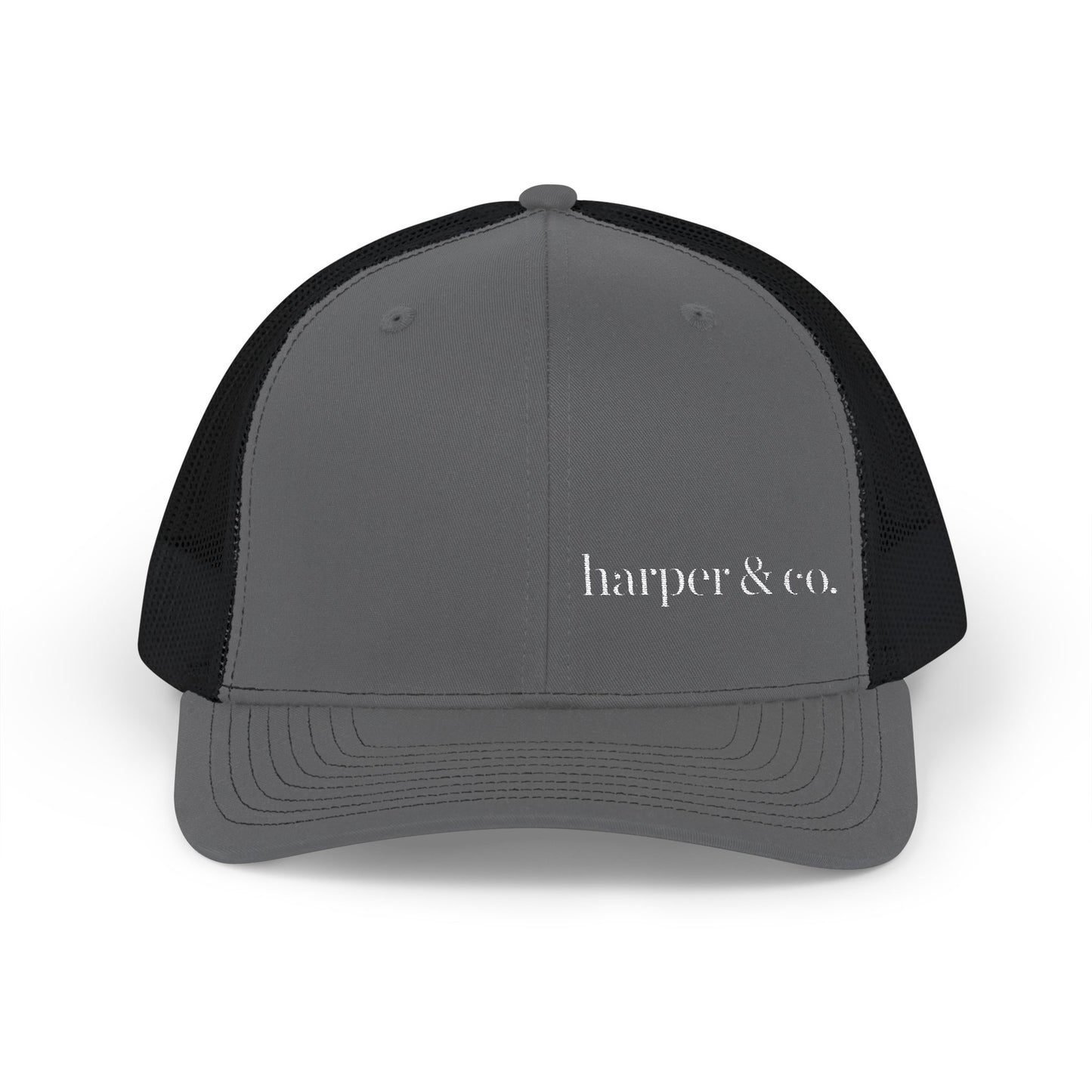 harper & co. Embroidered Trucker Cap — Classic Logo Snapback Hat