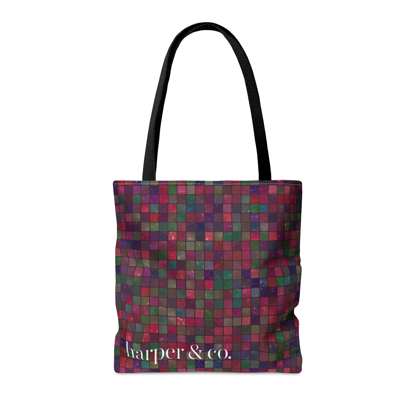 Tile Plaid Tote Bag