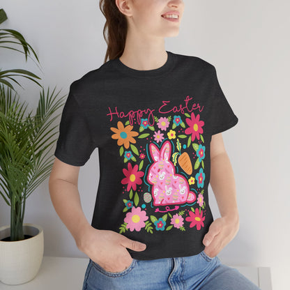 Happy Easter Bunny Flowers T-Shirt