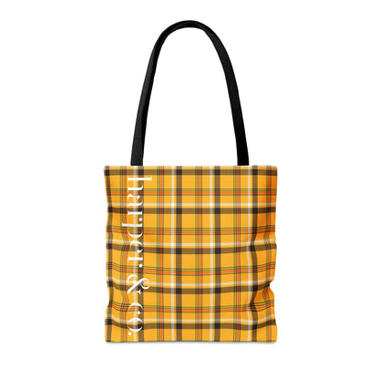 Yellow Plaid Tote Bag