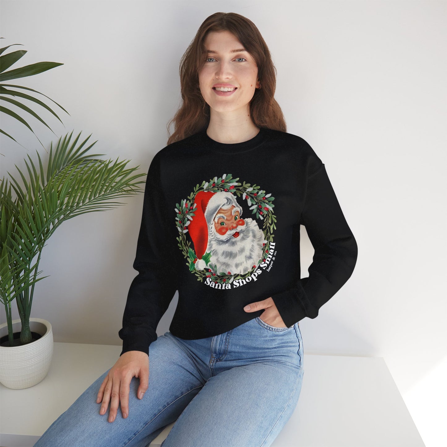 Cozy Santa Sweatshirt - Vintage Holiday Style, Perfect Christmas Gift, Family Gatherings, Winter Wear, Festive Apparel
