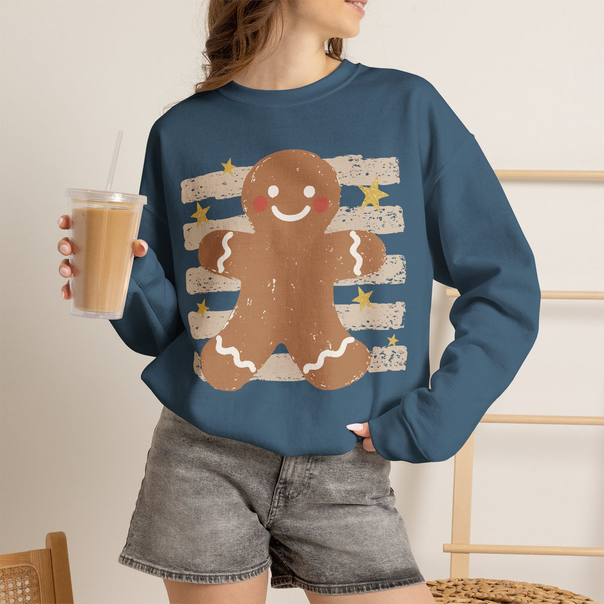 Gingerbread Cookie Sweatshirt — Cute Holiday Christmas Crewneck