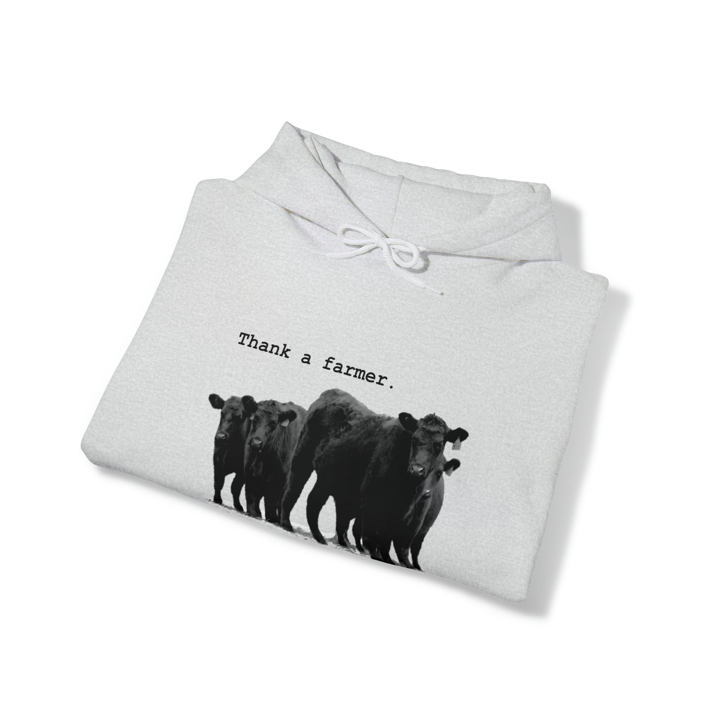 Thank a Farmer Cattle Unisex Heavy Blend™ Hooded Sweatshirt