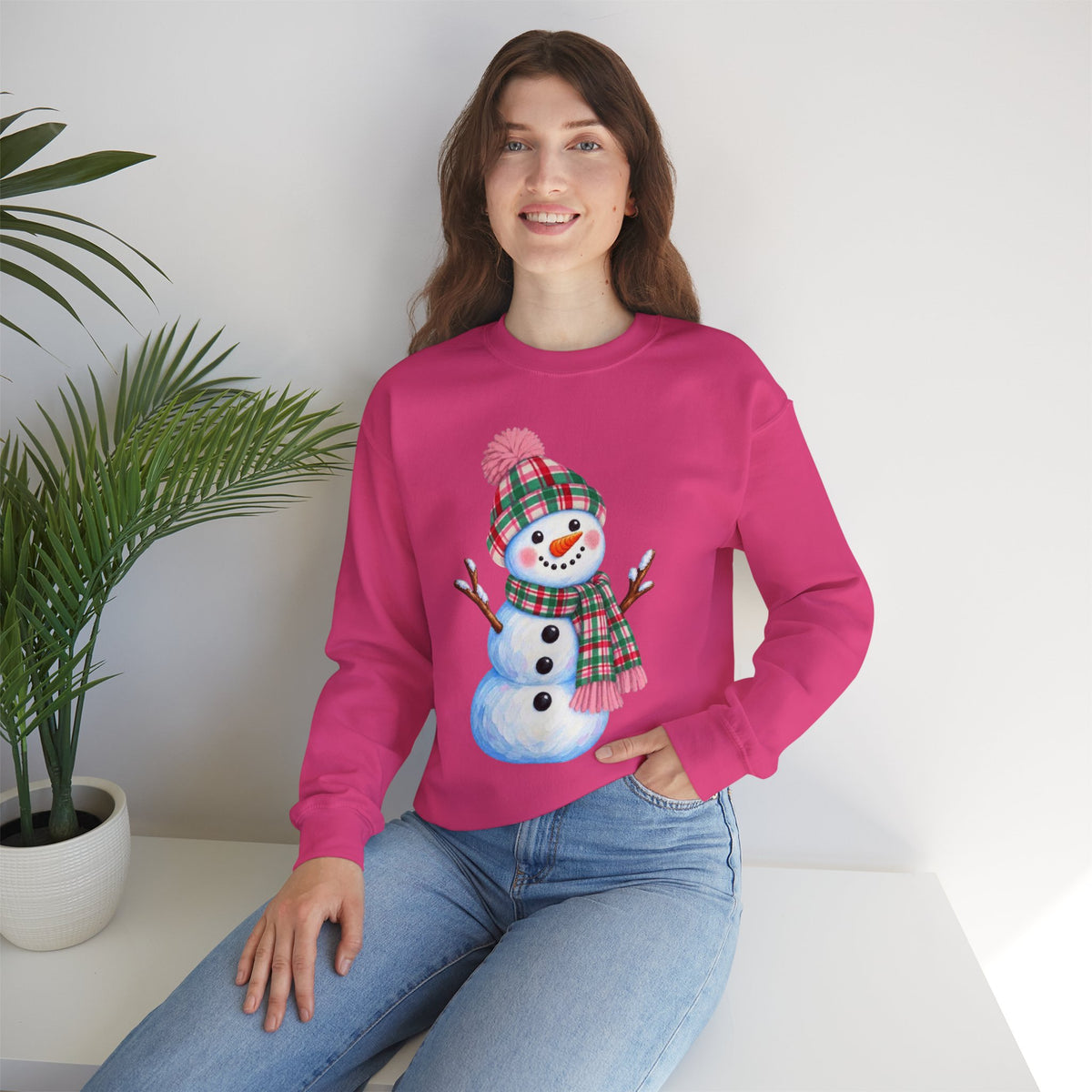 Festive Snowman Christmas Crewneck Sweatshirt