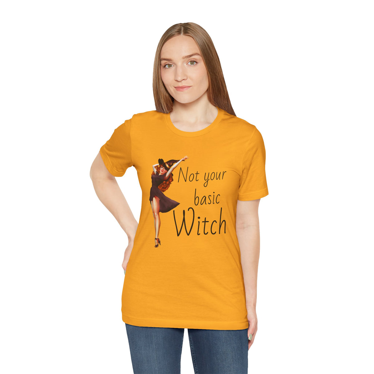 Not Your Basic Witch T-Shirt — Vintage Pinup Witch Tee
