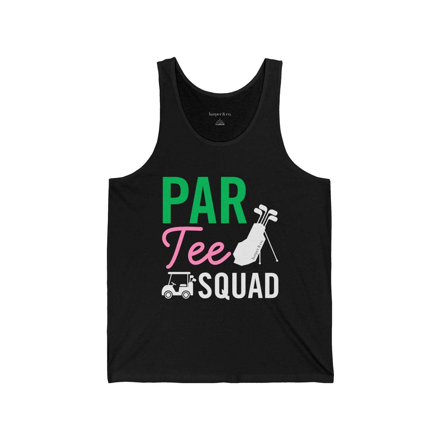 Golf Tank Top — “Par Tee Squad” Graphic Tank for Golfers