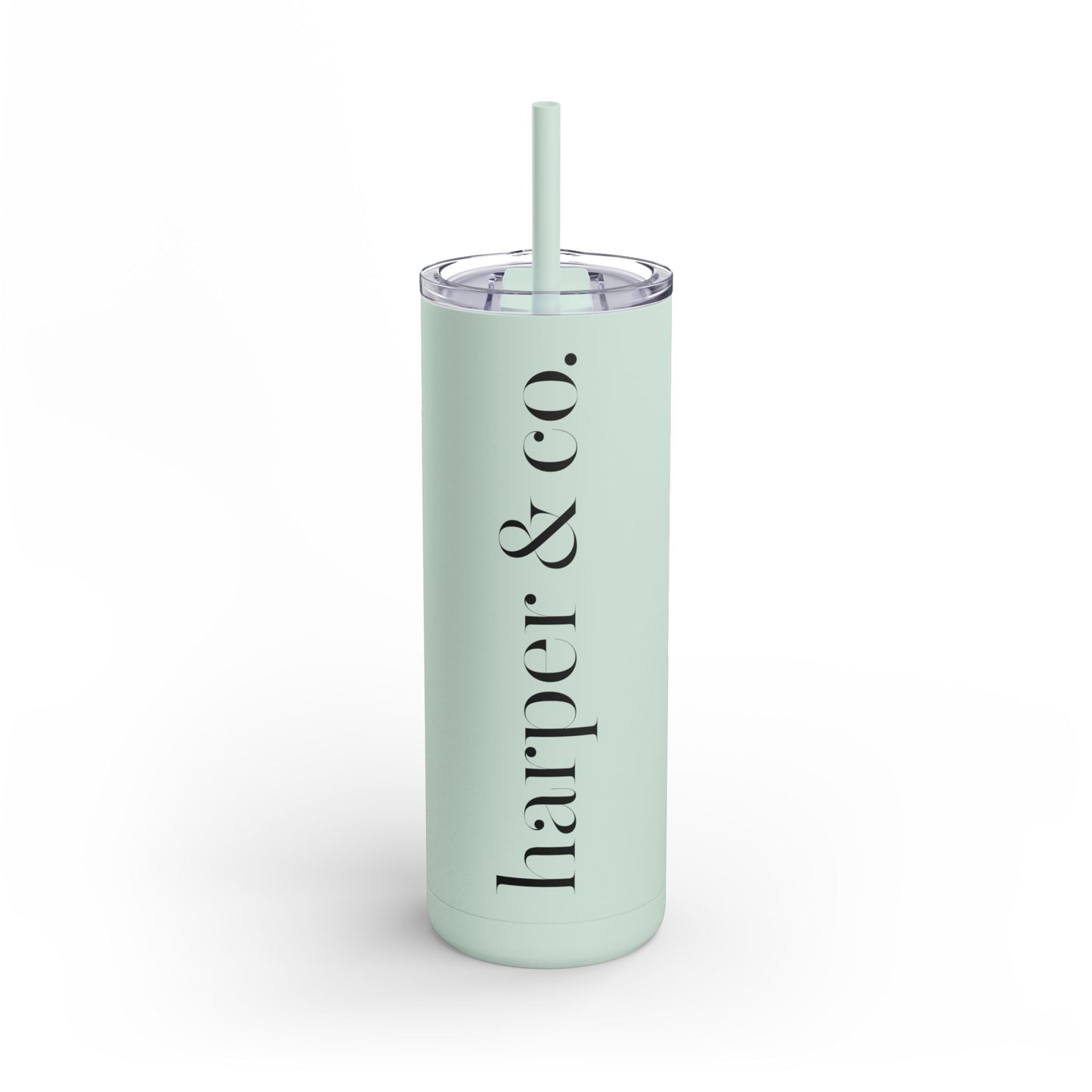 harper & co. matte Skinny Tumbler with Straw, 20oz