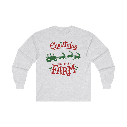 Christmas on the Farm Unisex Ultra Cotton Long Sleeve Tee