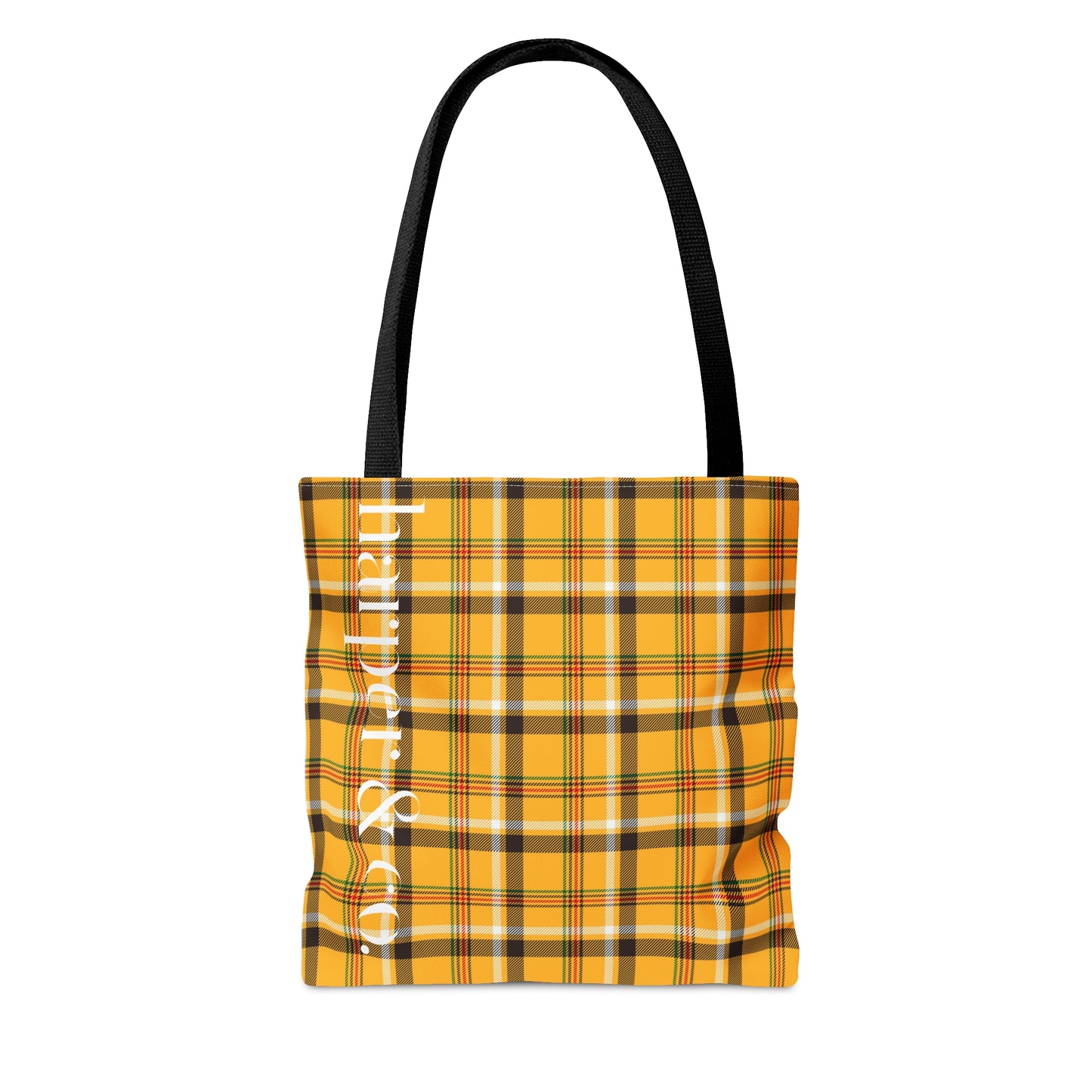 Yellow Plaid Tote Bag