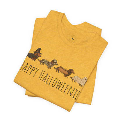 Happy Halloweenie Tee - Cute Dachshund Halloween Shirt