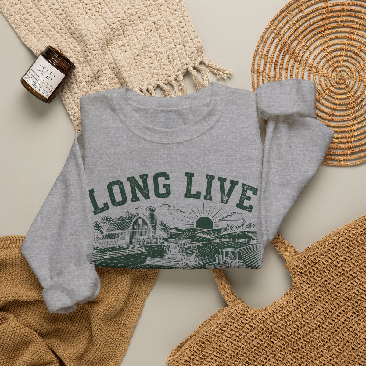 Long Live American Farmers Crewneck Sweatshirt