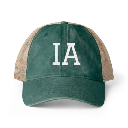 IA Iowa Washed Mesh-Back Cap