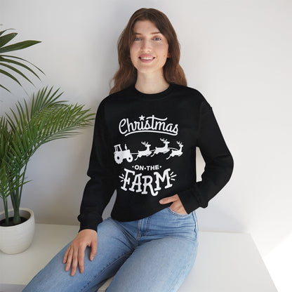 Christmas on the Farm Unisex Heavy Blend™ Crewneck Sweatshirt