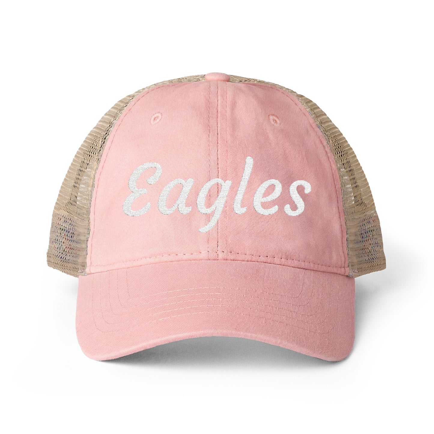 Personalized Team Embroidered Women's Washed Mesh-Back Hat