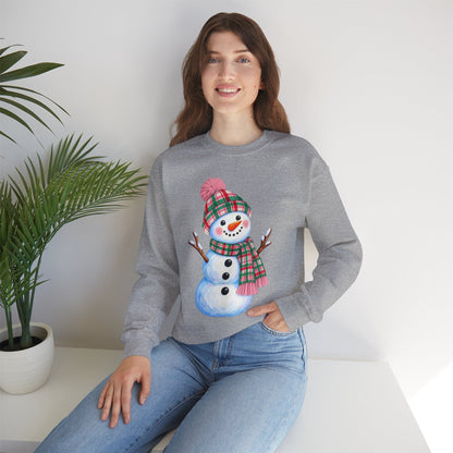 Festive Snowman Christmas Crewneck Sweatshirt