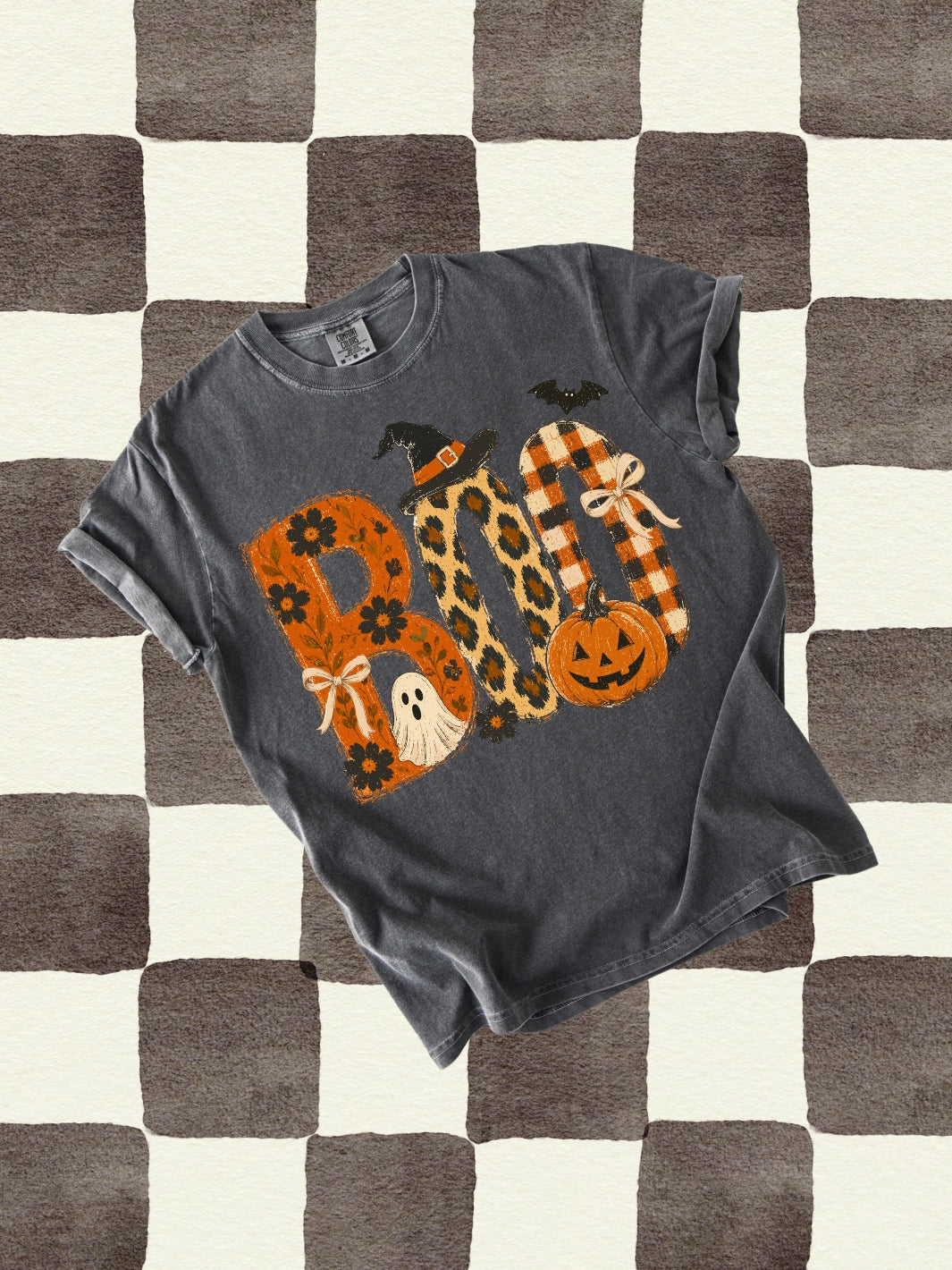 Retro Spooky Boo Halloween Comfort Colors Graphic Tee