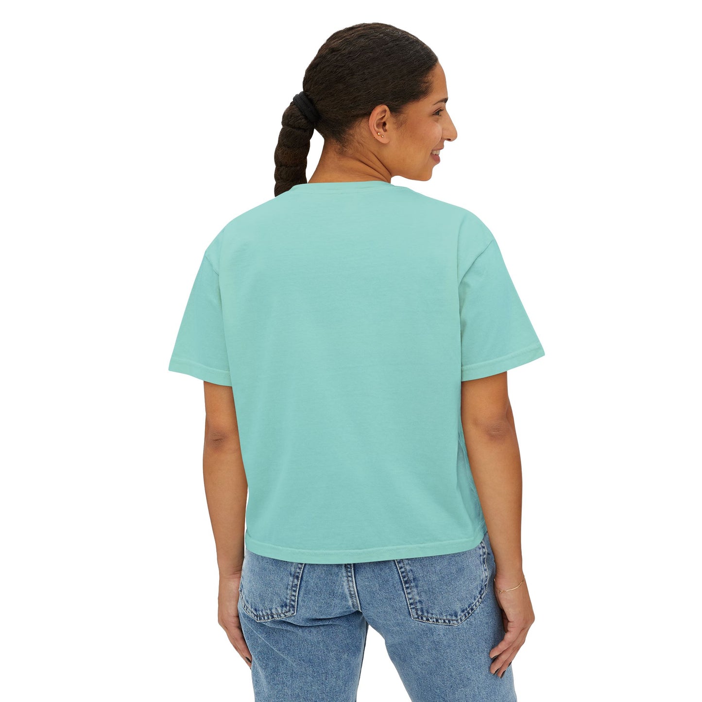 Iowa Boxy Tee — Women's Cropped College Graphic T-Shirt