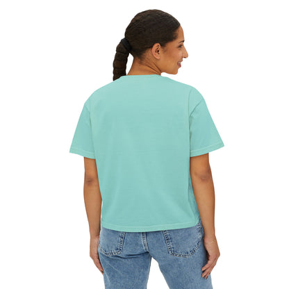 Iowa Boxy Tee — Women's Cropped College Graphic T-Shirt
