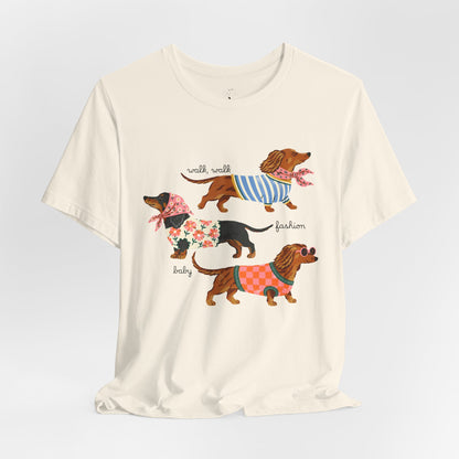 Dachshund Trio Graphic Tee — Cute Wiener Dog Shirt