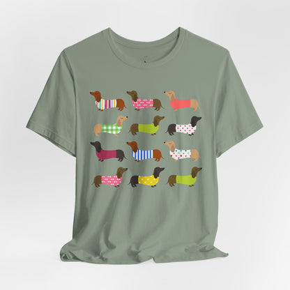 Colorful Dachshund Tee — Cute Wiener Dog Graphic T-Shirt
