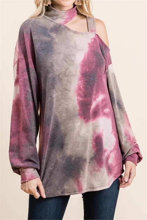 Tie Dye Asymmetrical Top