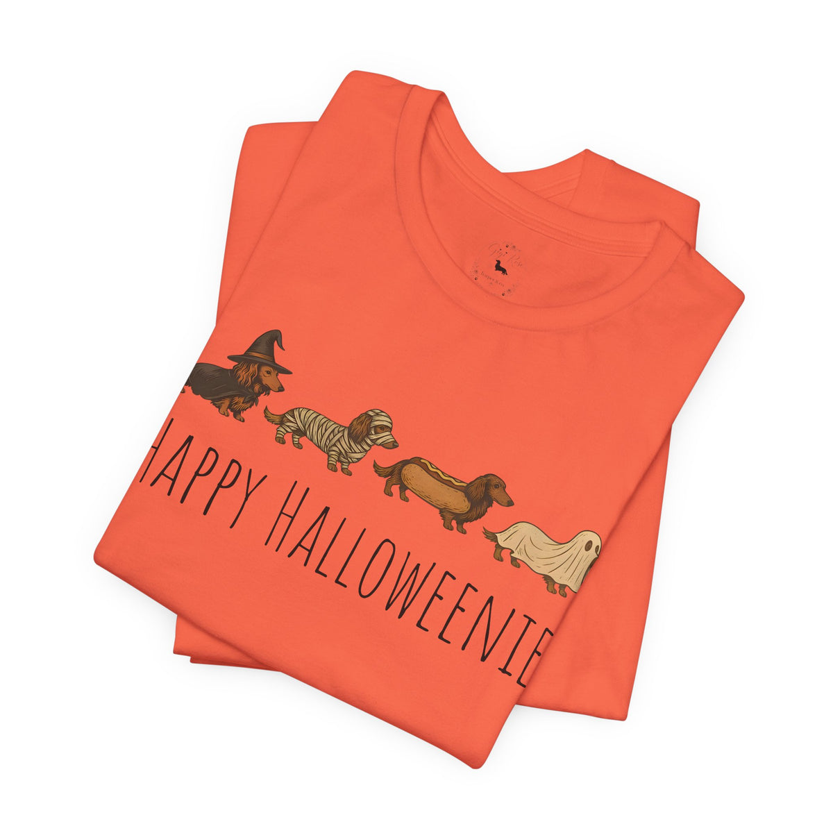 Happy Halloweenie Tee - Cute Dachshund Halloween Shirt