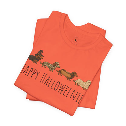 Happy Halloweenie Tee - Cute Dachshund Halloween Shirt