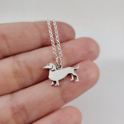 Sterling Silver Dachshund Necklace – Handmade Gift for Dog Lovers