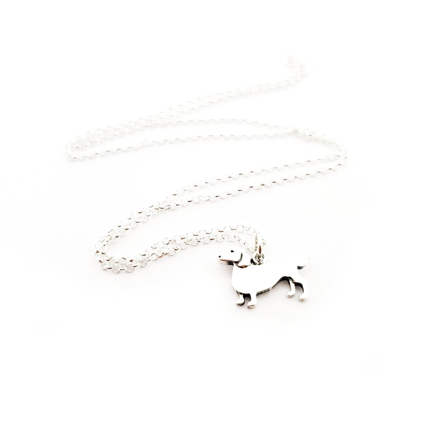 Sterling Silver Dachshund Necklace – Handmade Gift for Dog Lovers
