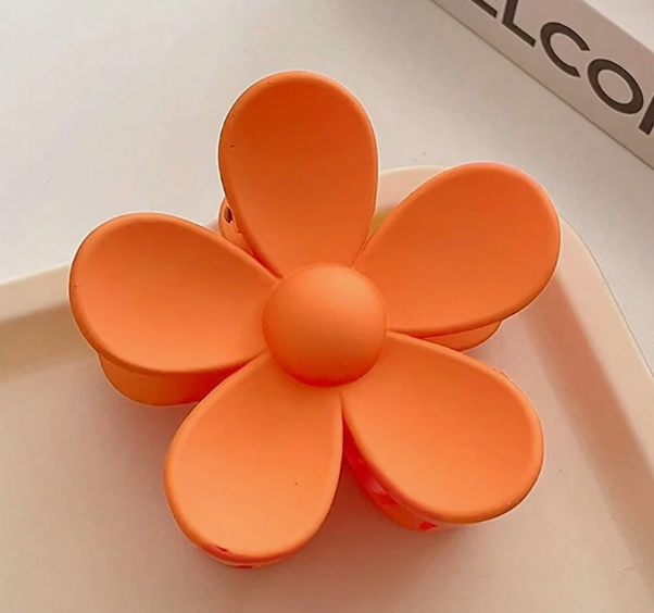 Flower Hair Claw Clip - Bright Colors