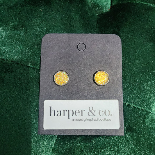 Sparkly Handmade Stud Earrings