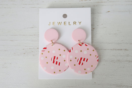 Candy Cane Christmas Acrylic Earrings