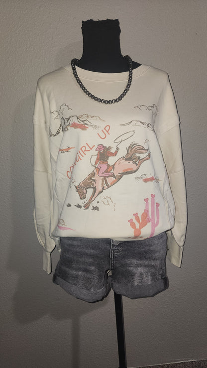 BLAKELEY Cowgirl Up - Ranch Girl Classic Crew Sweatshirt