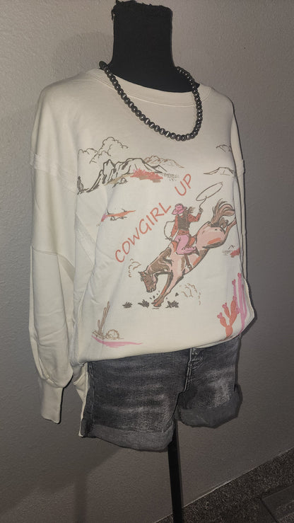 BLAKELEY Cowgirl Up - Ranch Girl Classic Crew Sweatshirt