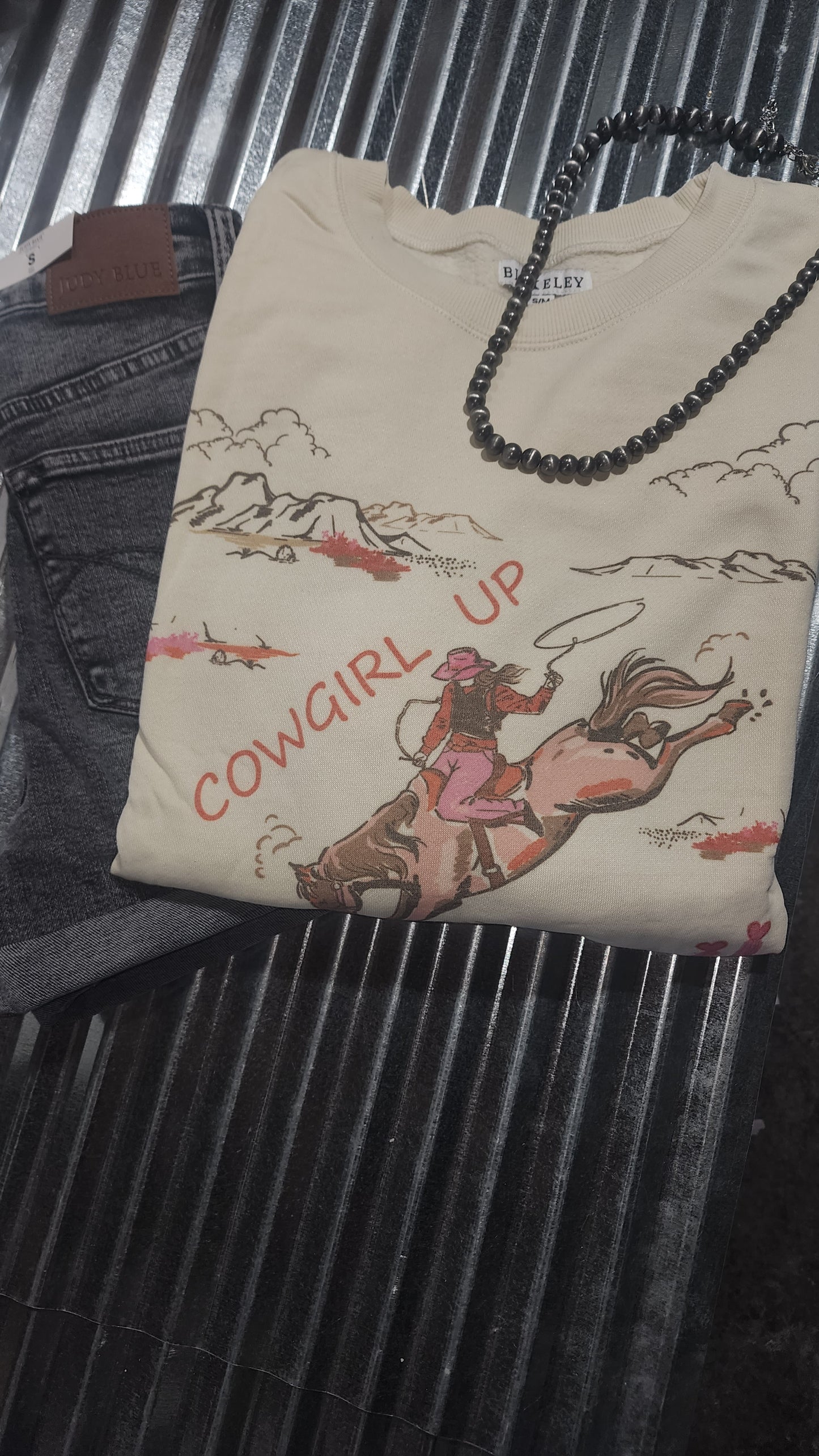 BLAKELEY Cowgirl Up - Ranch Girl Classic Crew Sweatshirt