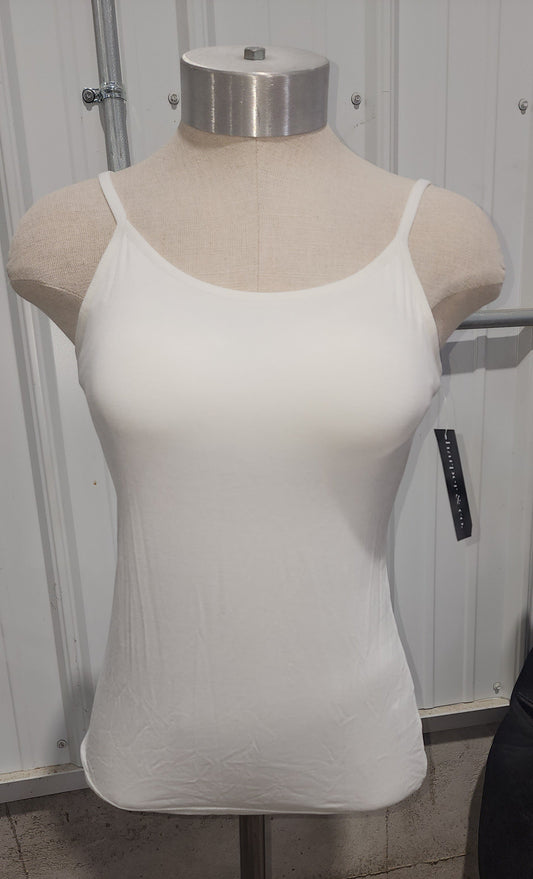 Mavis Scoop Neck Adjustable Strap Built-in Bra Cami - Two Colors