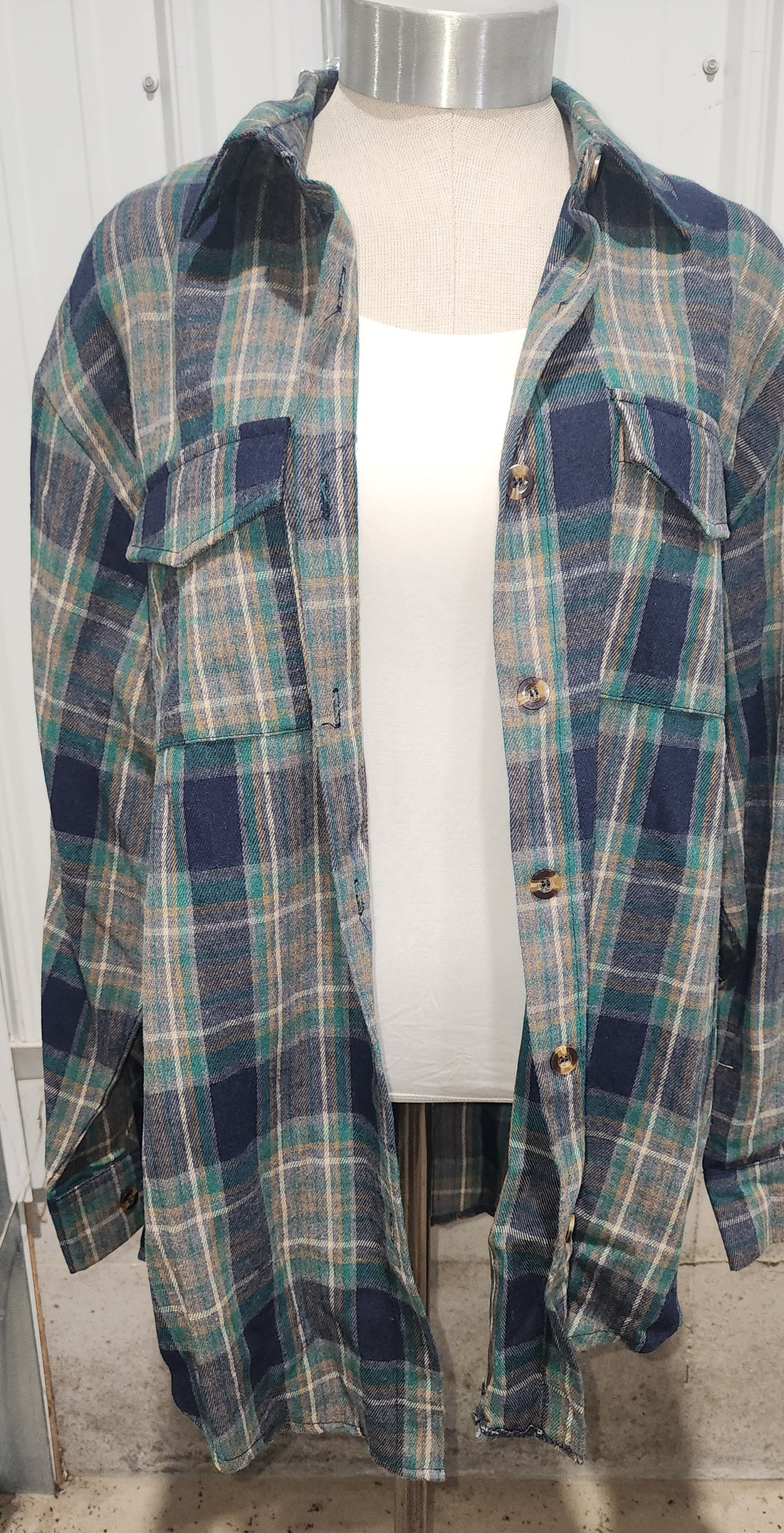 Jena Oversized Plaid Button-Up Shirt - Multiple Colors