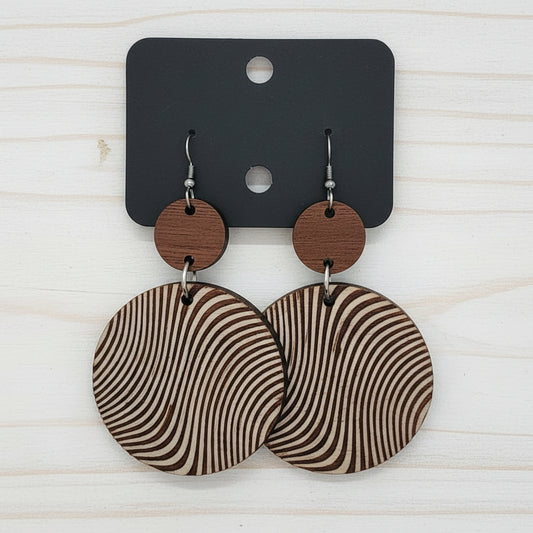 Handpainted Ridge Detail Earrings